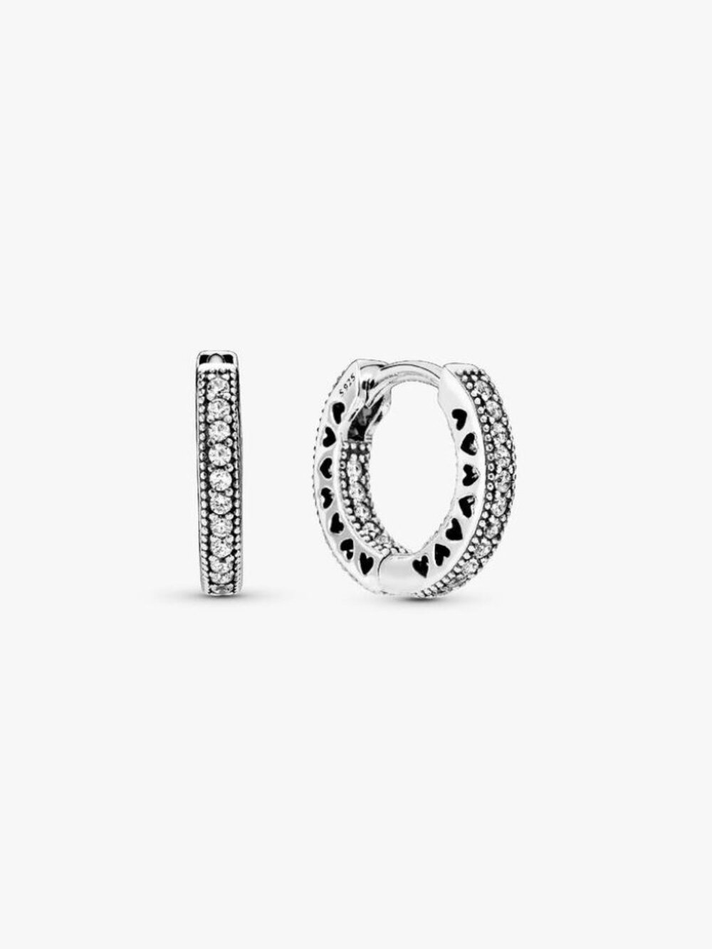 Pandora Pav�� Heart Hoop Earrings